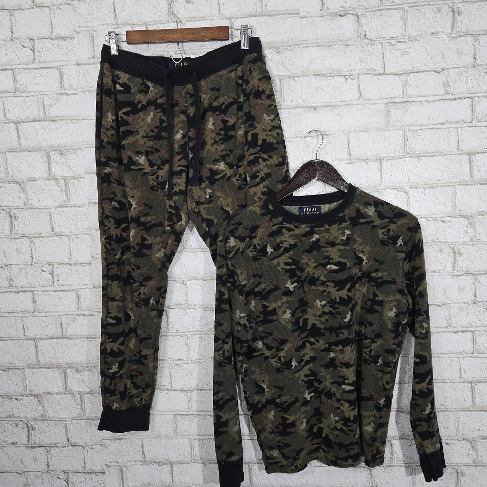 Polo Ralph Lauren camo pajama bottoms/ tops